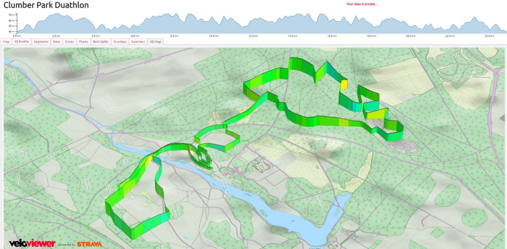 Elevation and 3D Map from VeloViewer.com
